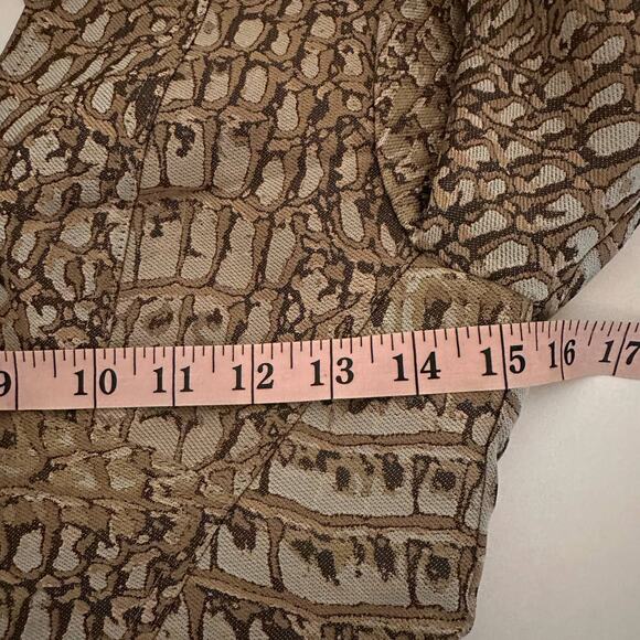 Stella McCartney Runway Crocodile Jacquard V-Neck Open Back Slit Dress Size 2 - Picture 10 of 15